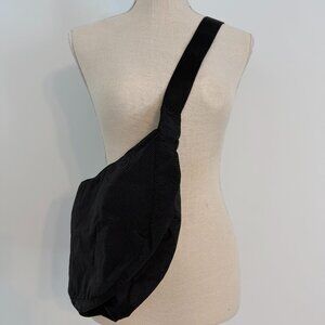 New Black Crossbody Cresent Sling Bag with Storage Pouch Water Restistant